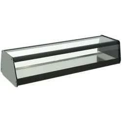 Neutrale präsentationsvitrine mit flachglas - 1105x400x250 mm - 13RPN114 Eurast
