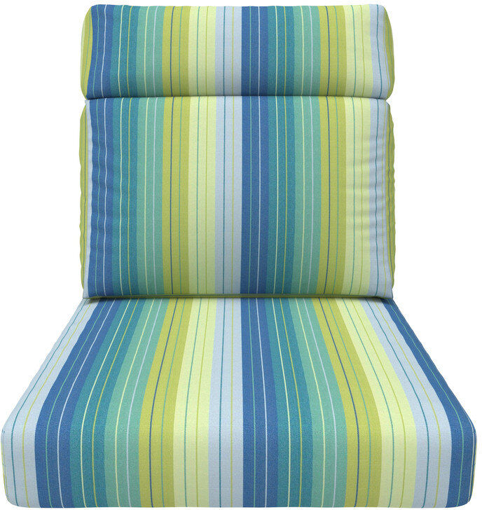 Blue Elephant Sunbrella 6 Outdoor High Back Chair Cushion, Adirondack Chair Cushion Set Seville Seaside 62.2cm W