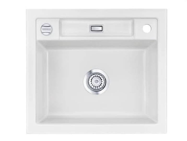 Systemceram Bela 57 Satin Keramik-Spüle Excenterbetätigung