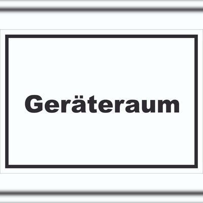 HB-Druck Geräteraum Schild mit Text Schuppen waagerecht A0 (841x1189mm)