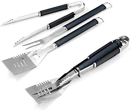 ompagrill 03450 Set Per Barbecue Pinza, Paletta, Forchettone In Acciaio Inox - 03450