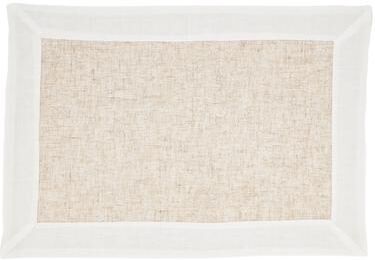 Saro Lifestyle Classic Border Placemats (Set of 4) - Everyday Placemats for Casual Dining, Family Meals and Layered Table Settings.