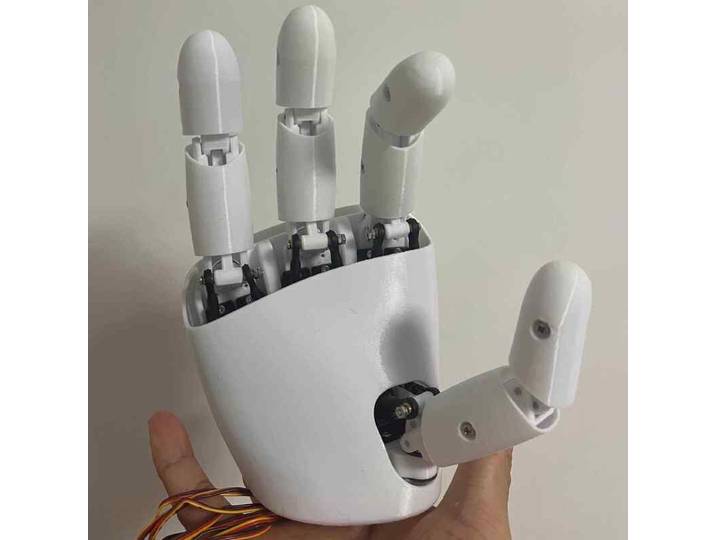 Main robotique AmazingHand 8 DOF, main mécanique imprimée en 3D, main droite, main gauche, moteurs PWM, moteurs série Feetech, programmable pour robot