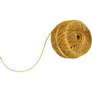 Präsent Bindfaden Wolga 127-634, Kordel, Stärke 2mm, gold glänzend, Länge 20m
