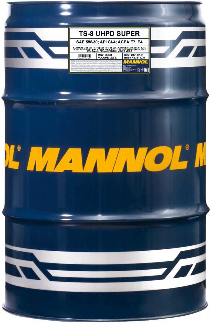 Sct - Mannol Motoröl Mannol Ts-8 Uhpd 5w-30 Super [208l] Mn7108-Dr 208l
