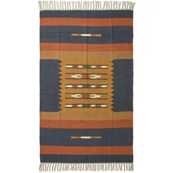 KELIM-TEPPICH Lundi Blue handgewebt 160/230 cm