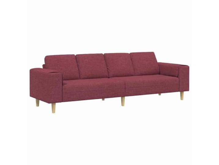 TEKGHUT Wohnzimmer Couch Weinrot 250 x 77 x 76 cm Polyester Moderne Ästhetik, atmungsaktiver Polyesterbezug, Schaumfüllung, braune Beine, ergonomische Armlehnen