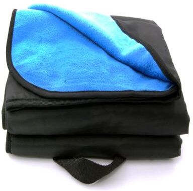 Outdoor Stadium Throw Blanket by J. Hunt in Blue