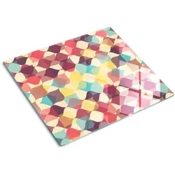 GLASPLATTE 60x52 cm Geometrische Figuren