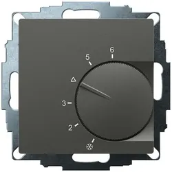 Eberle 191810354302 UP-Raumregler, Anthrazit 55x55, 5-30C, AC 230V, 1Öffner, 10 A UTE 1003-Anthrazit-55