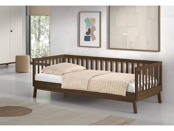 Lit alcôve Sezane 90 x 200cm Marron/Epicéa Havanna