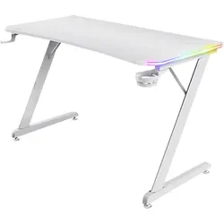 TRUST Gaming Desk Trust GXT709W LUMINUS RGB White RGB-Gaming-Tisch