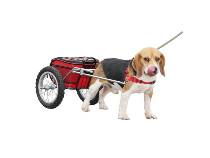 LZAHSH Hunde-Ziehwagen,Hunde-Rollwagen FüR 10-30kg Haustier HundeanhäNger Brustgurt Verstellbar Leicht Zu Tragen Haustier-Pull-Wagen,FüR MittelgroßE Hunde