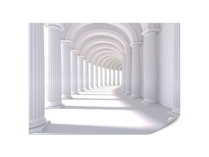 FOTOTAPETE für Wohnzimmer Räumlich Tunnel Historische Säulen 200x140