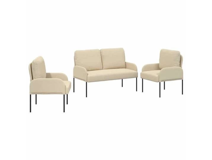 Ensembles de canapés 3 pcs Crème 115 x 56 x 80 cm Contreplaqué