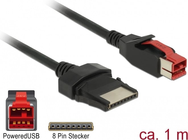 Delock 85477 PoweredUSB kabel, 1 meter