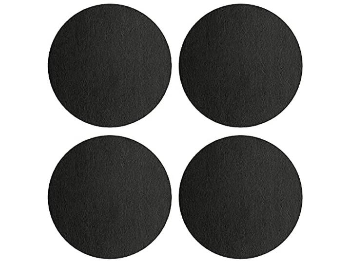 ASA Selection 7855420 Lederoptik Tischset, Ø 38 cm, Polychlorid, schwarz (4 Stück)