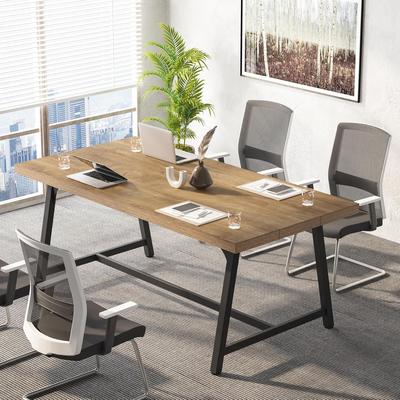BLUEBELL 6FT Rectangle Conference Table, Industrial Wood Meeting Table Executive Desk for Conference Room, Home Office
