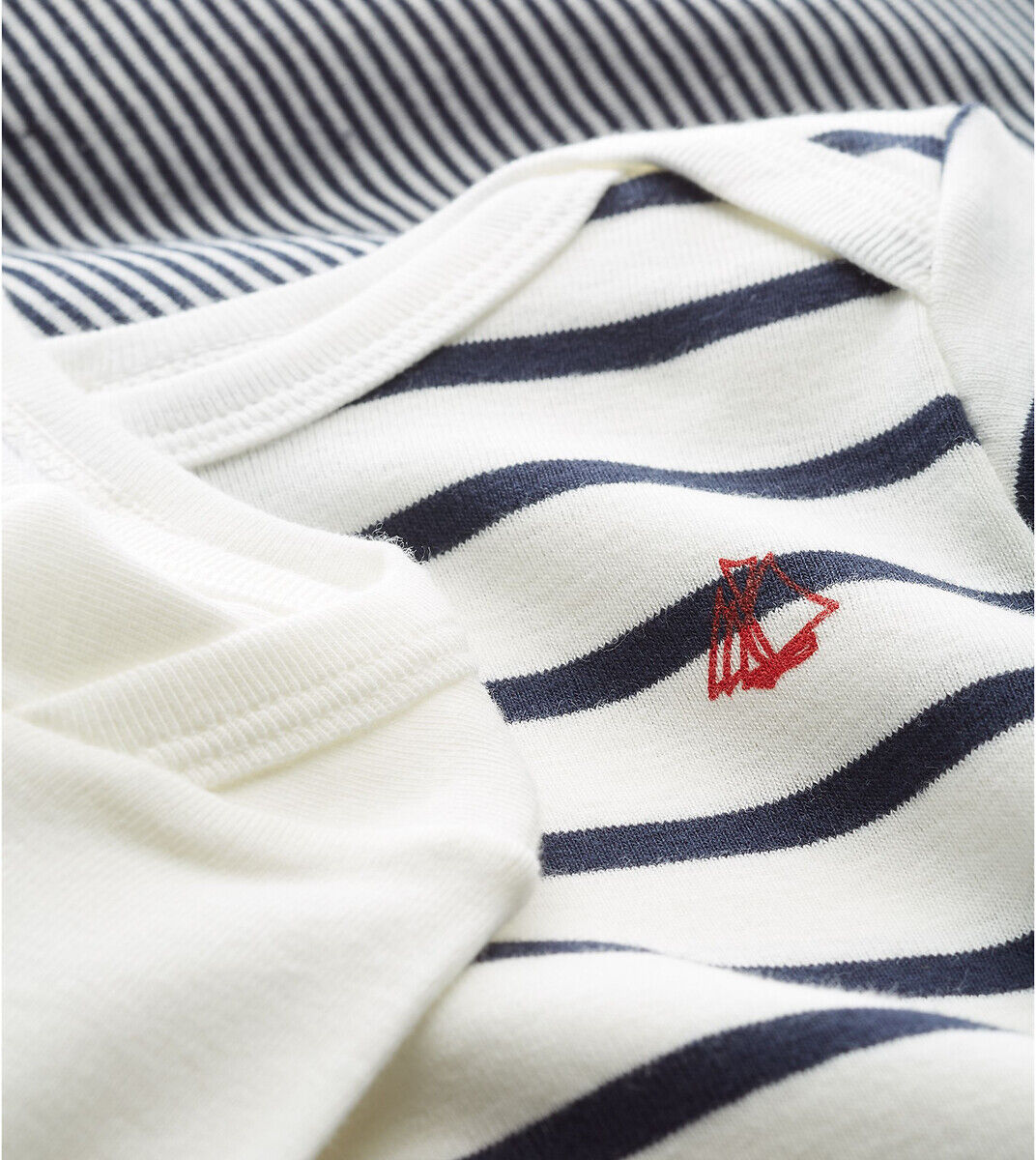 PETIT BATEAU Lot de 3 bodies