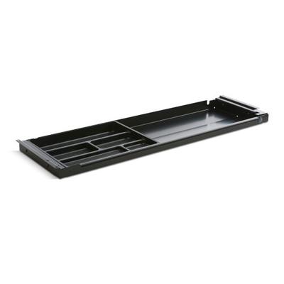 TecLines TUS001B Untertisch Schublade mit Kunststoffeinsatz L, schwarz