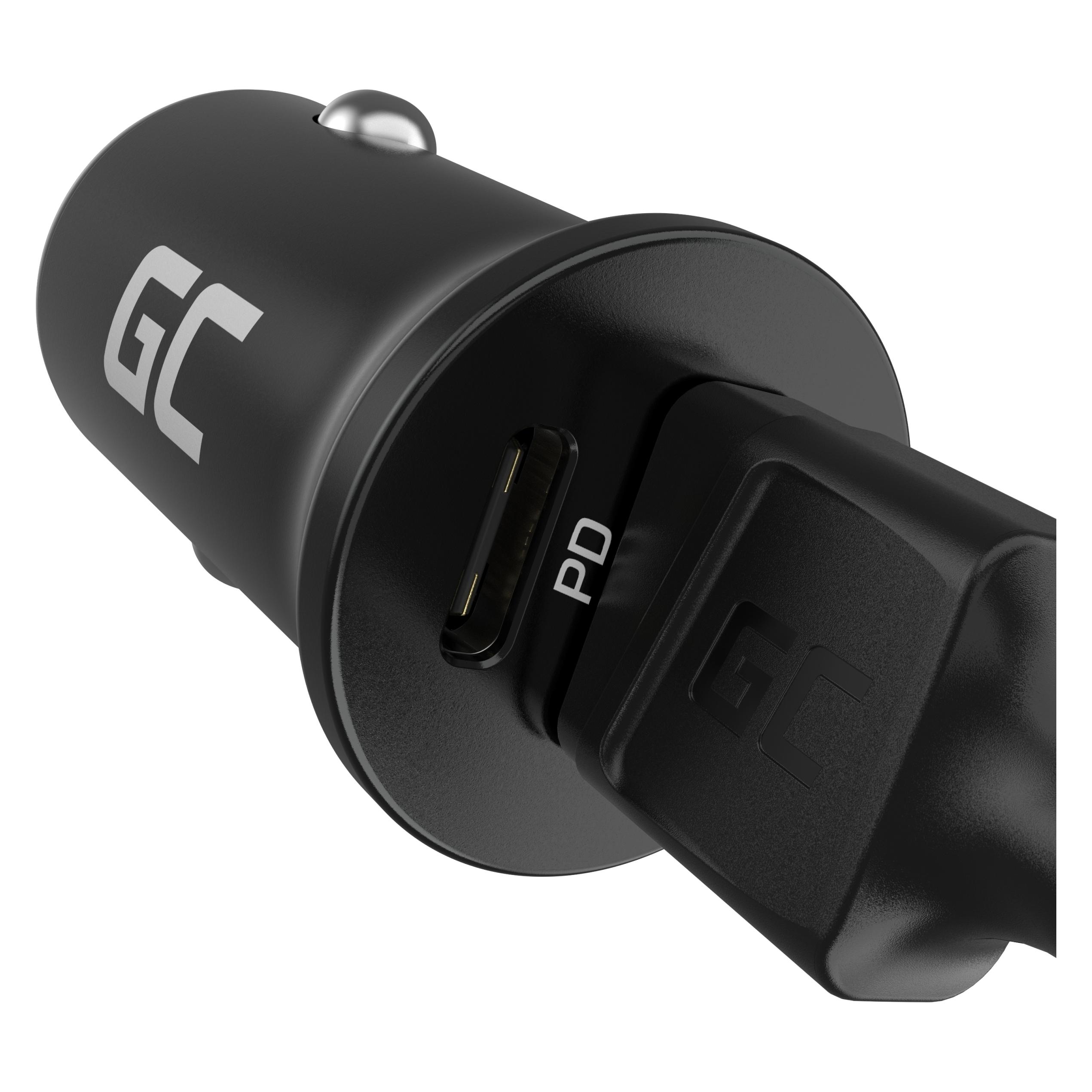 GreenCell GC CADM-GC-38AC - USB-Ladegeraet 38 W 1x USB-C USB-A schwarz (CADM-GC-38AC)