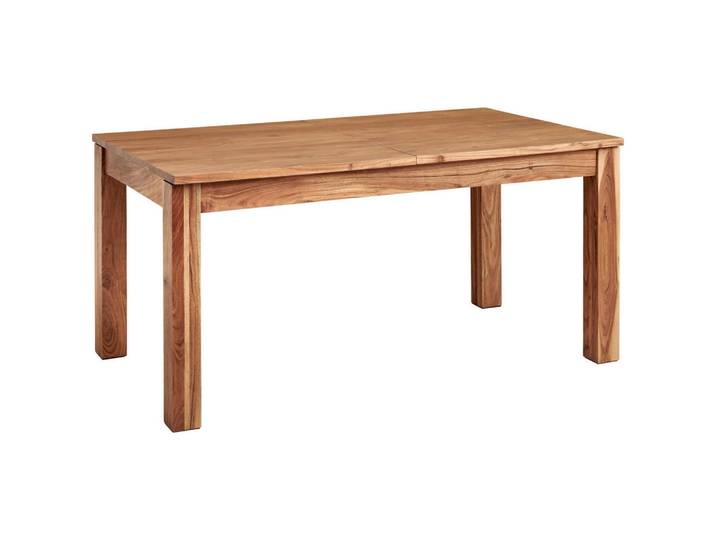 Mid.you Esstisch Malacca, Natur, Holz, Akazie, vollmassiv, rechteckig, eckig, 90x76x160 cm, ausziehbar, Esszimmer, Tische, Esstische, Esstische ausziehbar