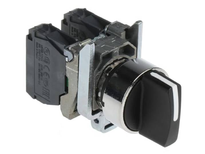 Schneider Electric - Harmony XB4 - bouton tournant manette - Ø22-3 pos fix - noir - 2F - vis étrier - XB4BD33