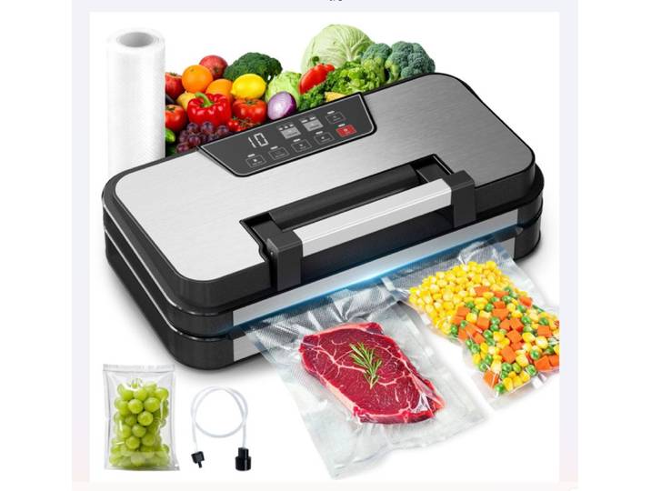 Airmsen Vakuumierer Multifunktionales Vakuumiergerät mit Pulse-Funktion,Inflate-Funktion, 125W, für Folien bis 30 cm Breite,2 Versiegelungszeiten