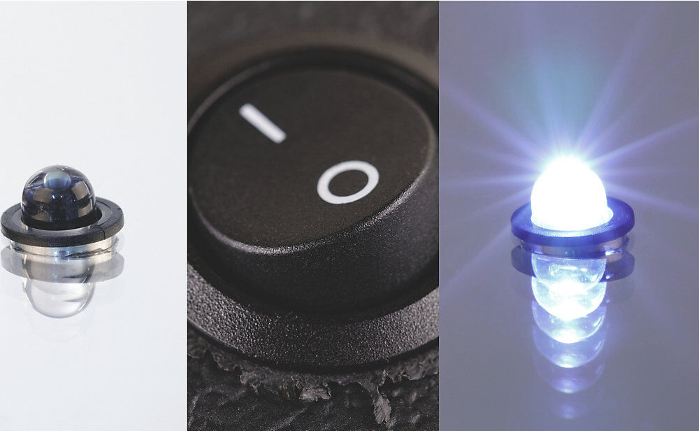 Inspektionsspiegel mit Teleskoparm, rund, mit Rollenfüßen, Ø 350 mm, mit Licht Dan-MIRROR