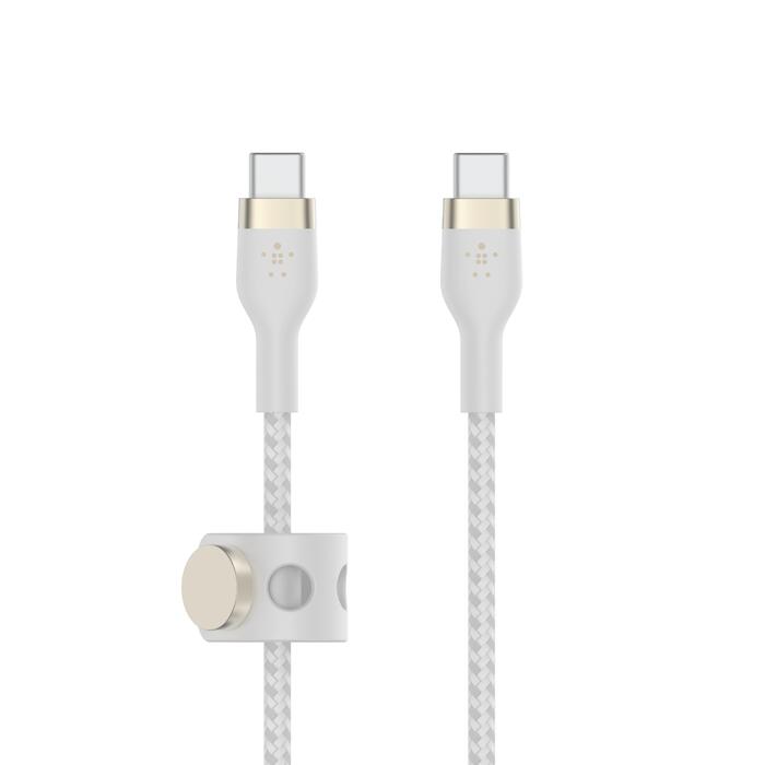 Belkin BoostCharge Pro Flex USB-C auf USB-C Kabel (3 m, weiß) CAB011BT3MWH
