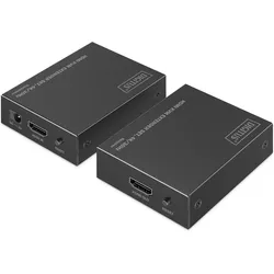 Digitus HDMI KVM Extender Set, 4K/30Hz, KVM Switch, Schwarz