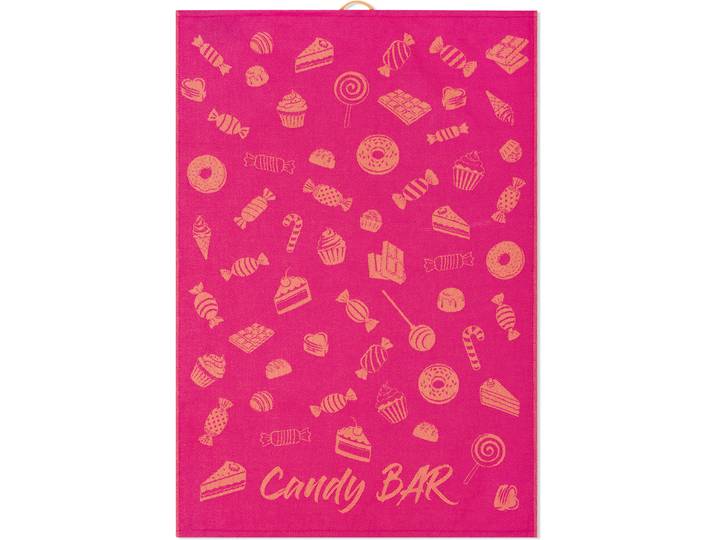 Geschirrtuch ROSS Candy Bar 3er-Pack , pink (pink, orange), B:18cm H:4cm L:27cm T:4cm, 100% Baumwolle, Geschirrtücher, Geschirrtuch