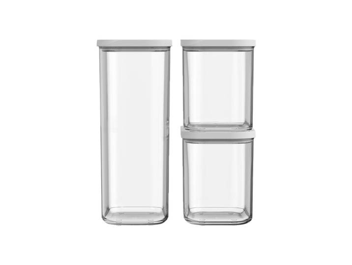 Vorratsdose MEPAL Vorratsdosen Modula 3er Set , weiß, Kunststoff, Lebensmittelaufbewahrungsbehälter, Vorratsdose