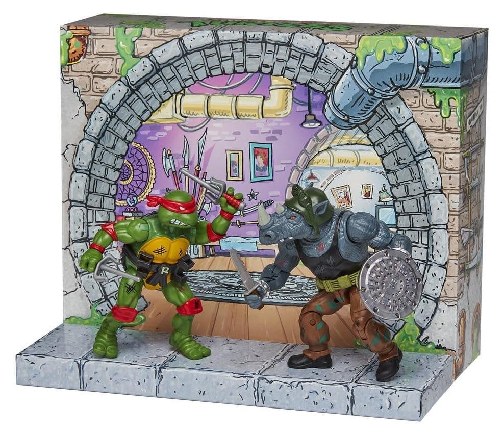 Playmates Teenage Mutant Ninja Turtles Herziene actiefiguren Raphael vs. Rocksteady