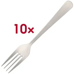 Papstar 10er-Pack Mehrweg-Gabeln 19 cm weiß weiß