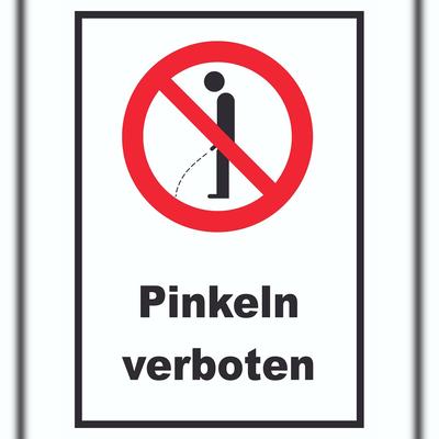 HB-Druck Pinkeln verboten Schild A1 (594x841mm)