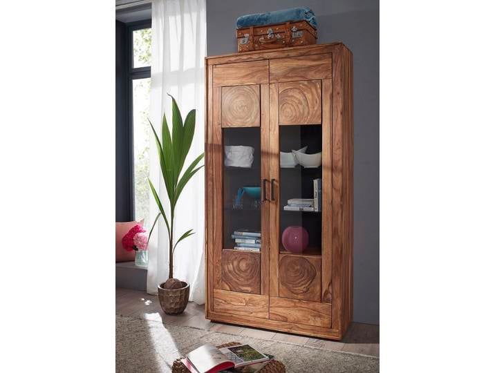 Vitrine 103x201cm 'Rio' Sheesham massiv