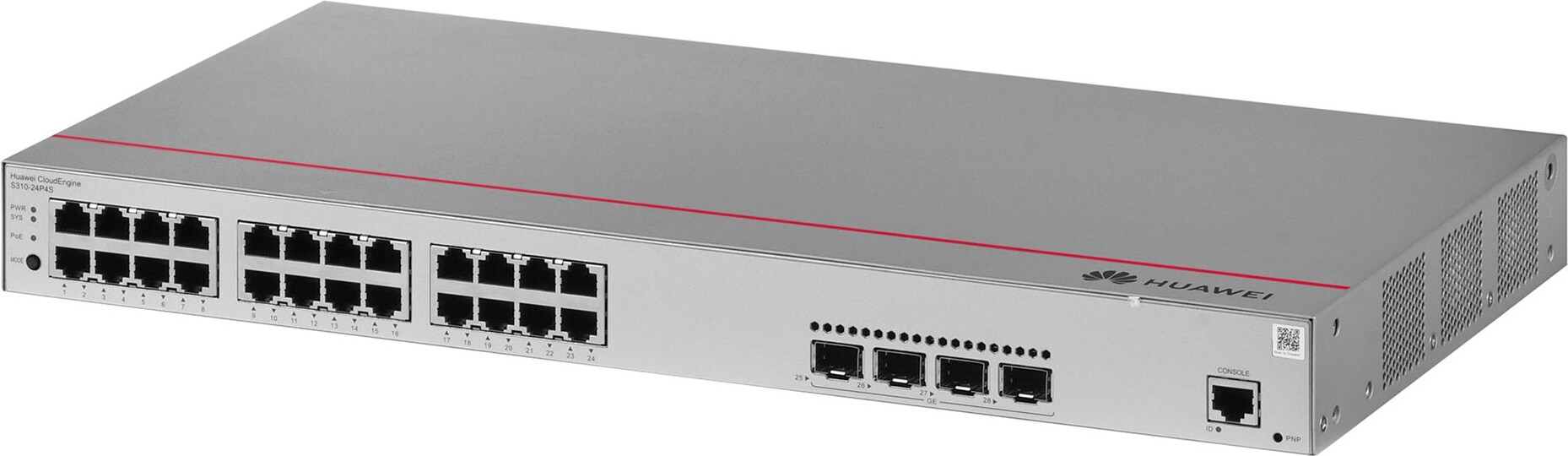 Huawei S310-24P4S, Managed, L3, Gigabit Ethernet (10/100/1000), Power over Ethernet (PoE), Rack-Einbau, 1U