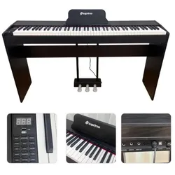 No Name SUPRIMO SDP88 BK – stationäres Digitalpiano, schwarz (88 Tasten), Keyboard, Schwarz