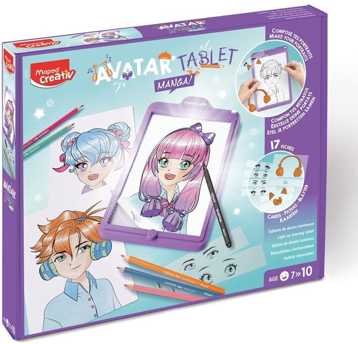 Tablette de dessin lumineuse Avatar'tablet Manga ! - Maped Creativ