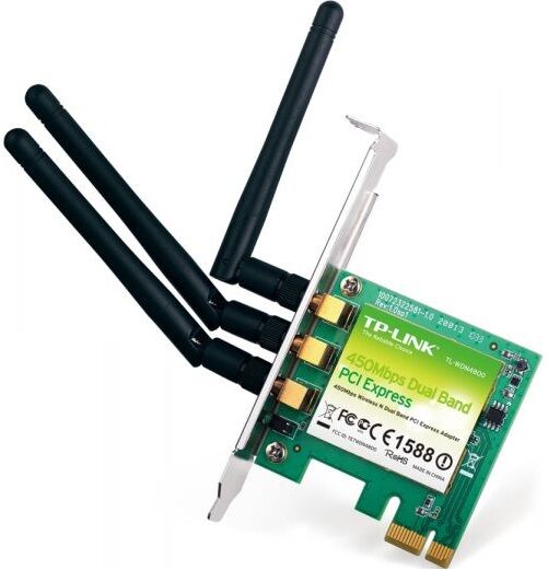Placa Rede Wireless N Dual Band PCI-e 450Mbps - TP-LINK