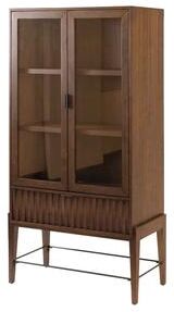 Martin Furniture Mid-century Modern Glass Door Bookcase/ Display, Office Bookcase/Display, Accent Bookcase/Display, Brown