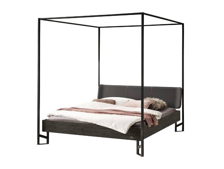 Hasena Bovena Himmelbett Akazie Vintage Metall Anthrazit