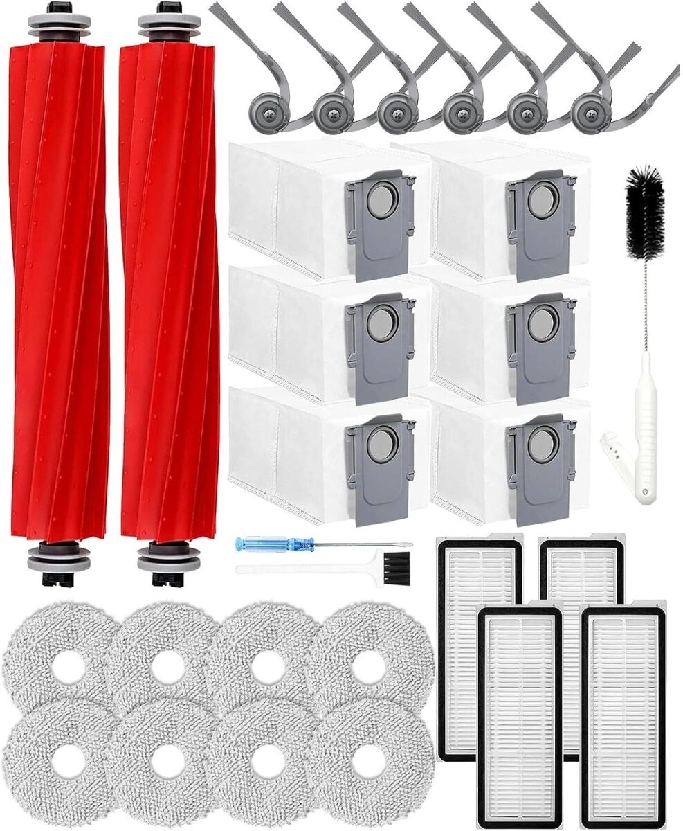 INF Kit de remplacement 29 pièces compatible avec Roborock Qrevo Pro/QX Revo Plus/QV 35S/QR 598/QR 798 - Complet ABS Nylon