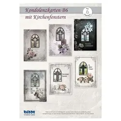 REDDY Grußkarten-Set Kondolenz inkl. Stanzbogen DIN B6, 14tlg.