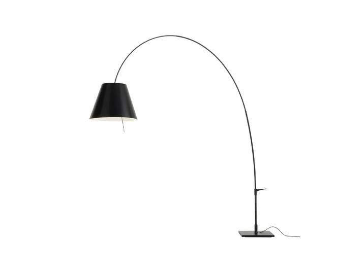 Luceplan Lampadaire Lady Costanza D13E d abat-jour noir-pied laqué noir