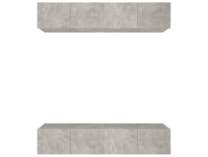 hliofuir 4er Set TV-Schrank Hängend 80x30x30 cm Lowboard Betongrau Wandhängendes 4-teiliges Set mit Klapptüren schafft platzsparenden Stauraum im Wohnzimmer oder Schlafzimmer.