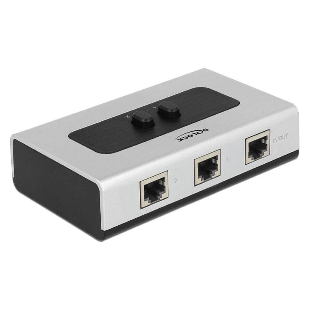 Delock Gigabit LAN Switchbox 2Port manuell (3 Ports) (87673)