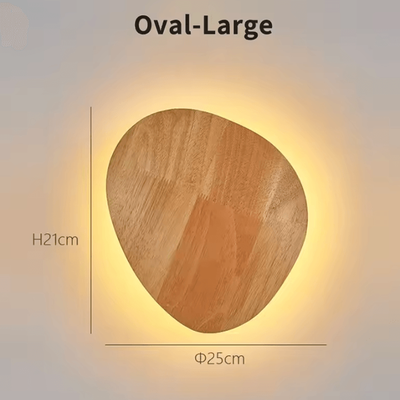 Inspire Curations Nordic Wooden LED Wall Lamp oval 12w