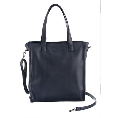 Shopper ANISTON ACCESSOIRES "Nynke", Damen, Gr. B/H/T: 32cm x 41cm x 11cm, blau (navy), Polyurethan (PU), unifarben, Taschen Shopper, Handtasche Umhängetasche Tragetasche